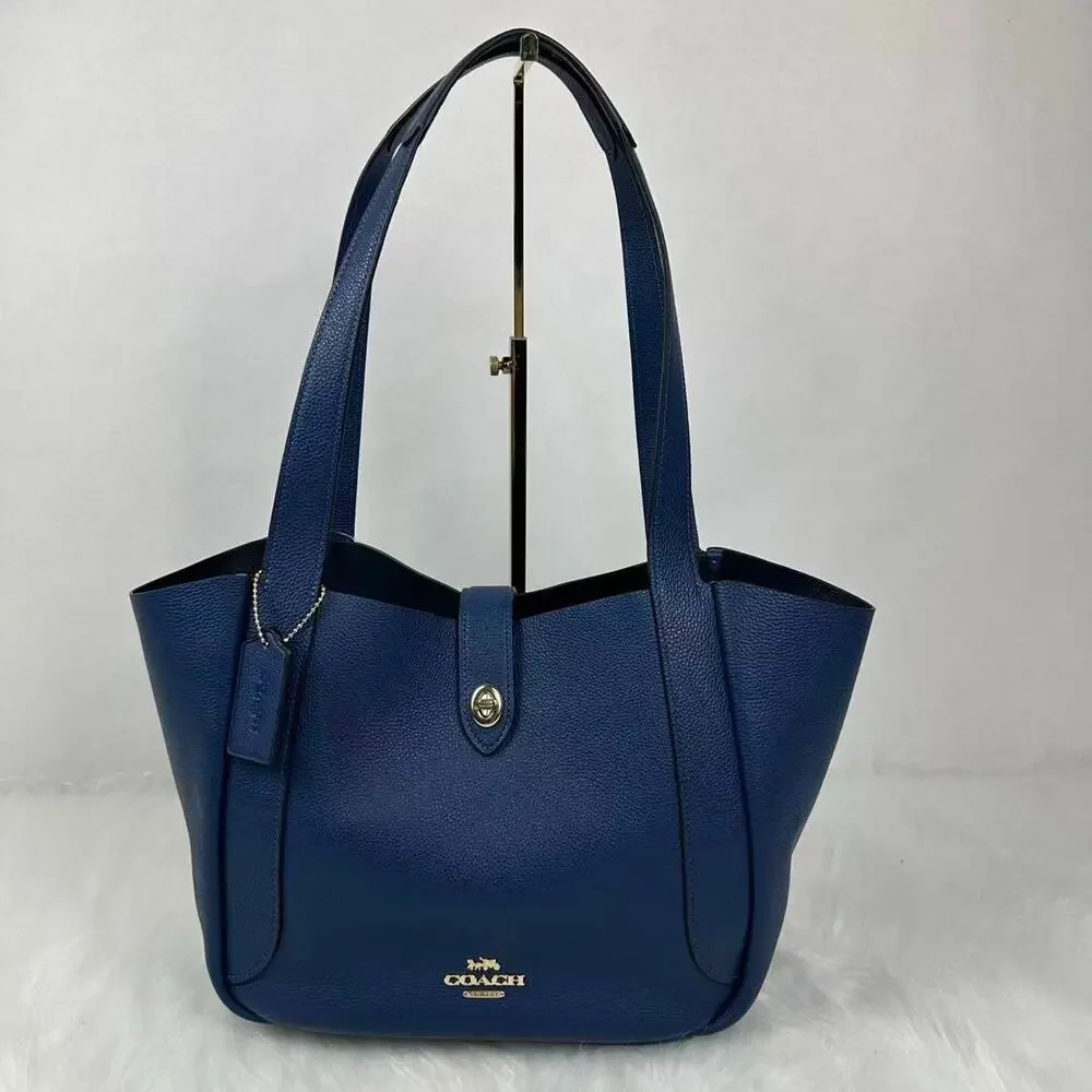 Coach | Bags | Coach Hadley Turnlock Tote Bag In Leathergolddeep